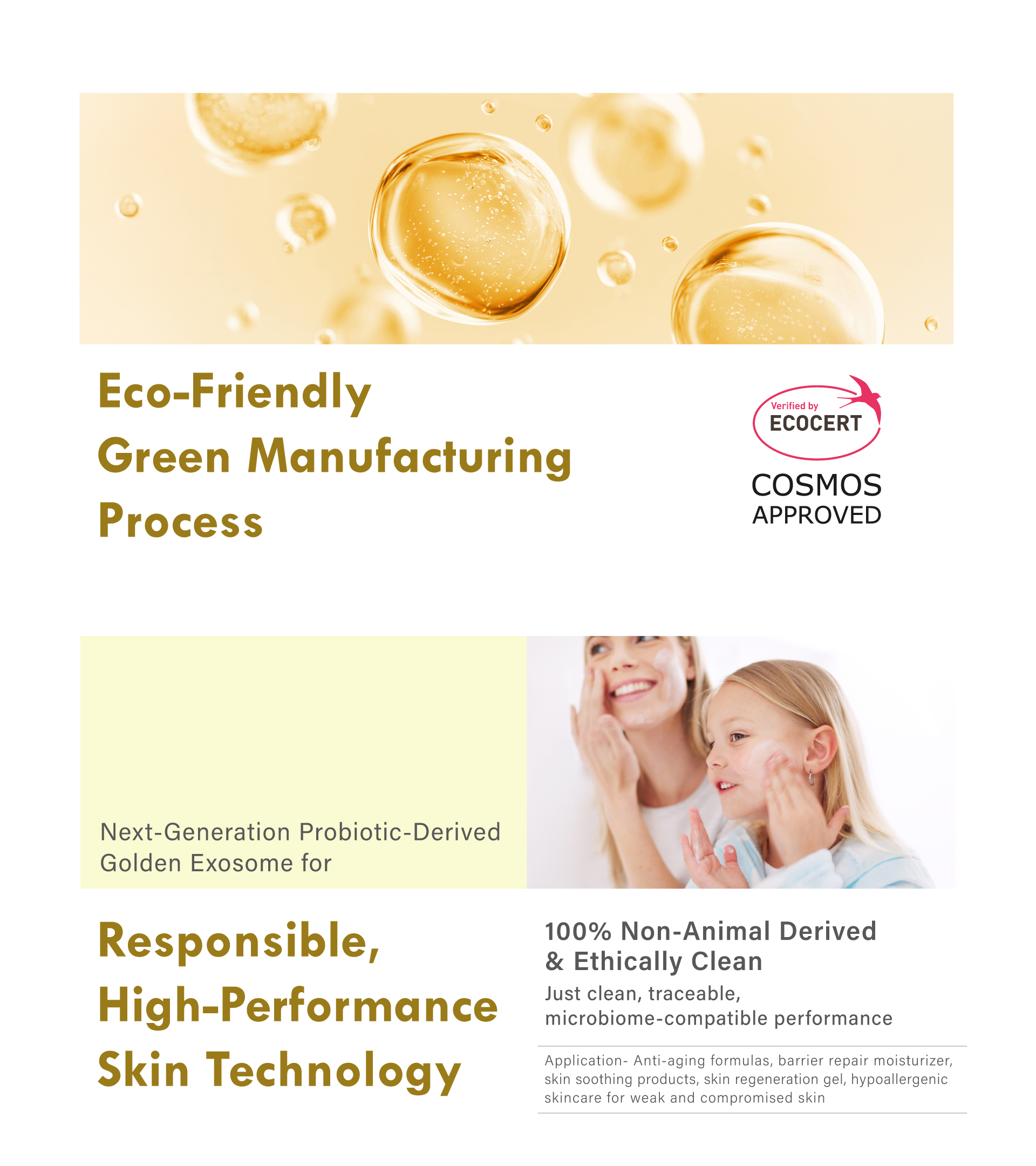 Nexosome GOLDEN EXOSOME cosmetics ingredient skincare cosmos approved